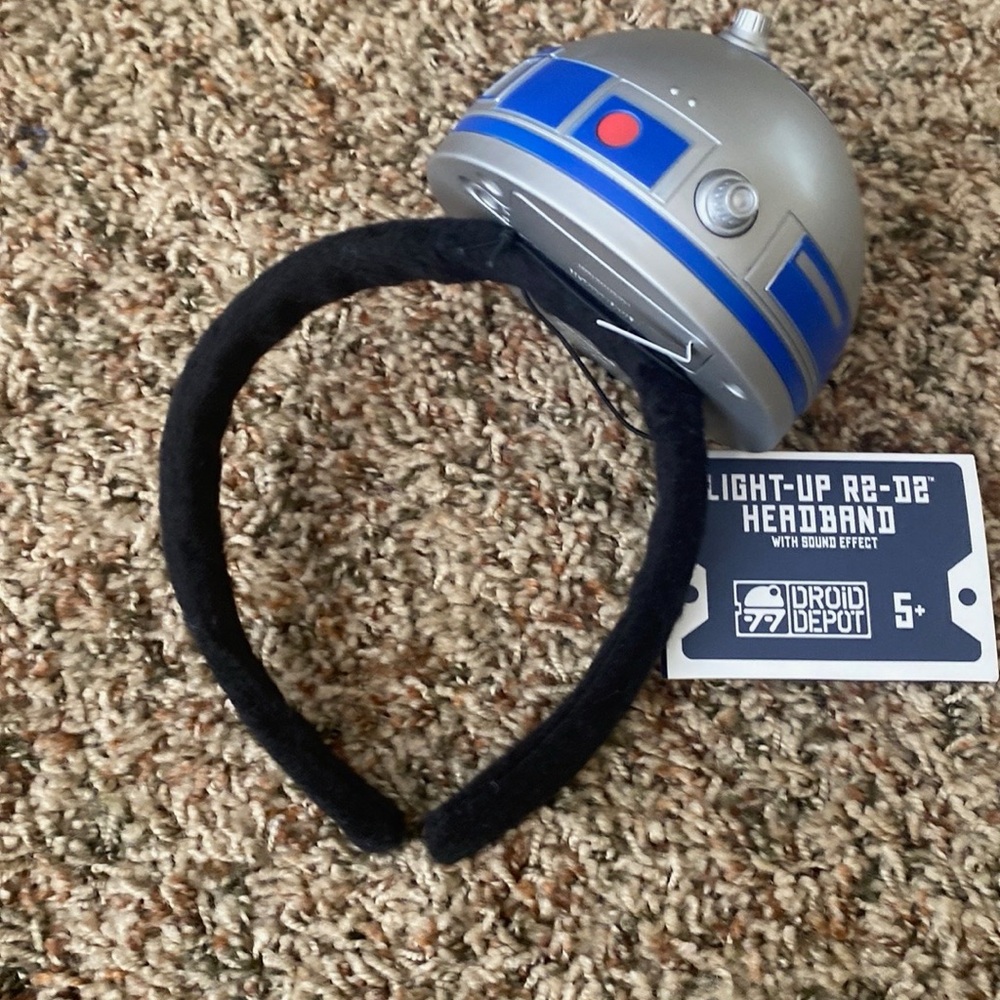 Disney Parks Star Wars Galaxy's Edge R2-D2 Light-Up Headband With Sound Effects